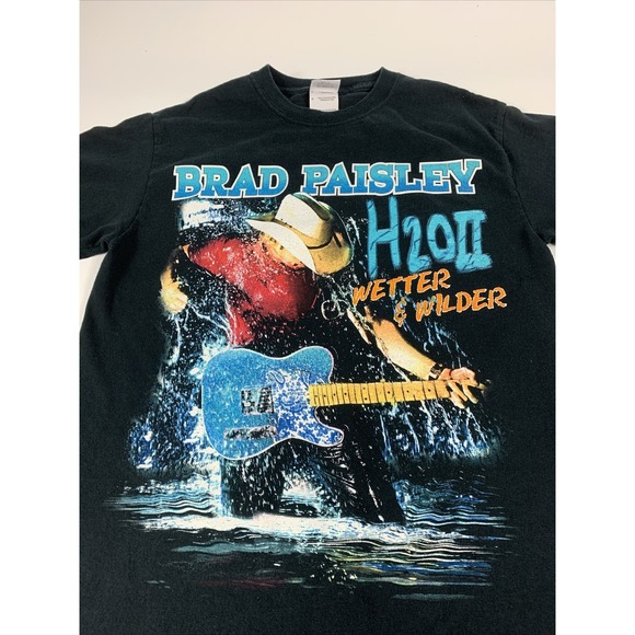Brad Paisley Shirt Men's Small Country Music Concert Tour H20II Wetter Wilder - Picture 2 of 5